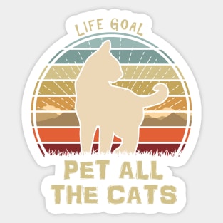 Pet All The Cats Mountains Sticker